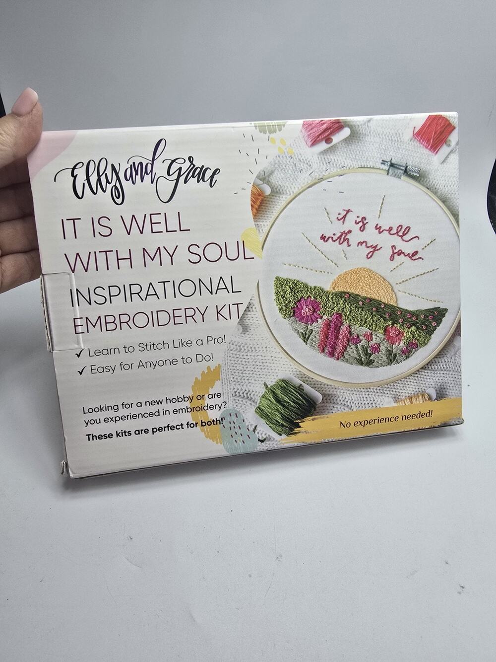 NEW It Is Well With My Soul Embroidery Kit Elly And Grace Sunrise Sunset 6"